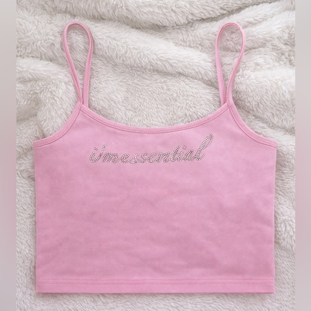 Rare “I’m Essential” Tiger Mist Pink Cami Top